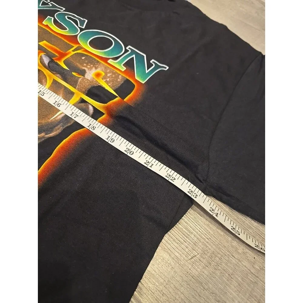 Mike Tyson He's Back Black T-Shirt MGM Single Stitch 1995 Fight Deadstock Boxing - Picture 7 of 8